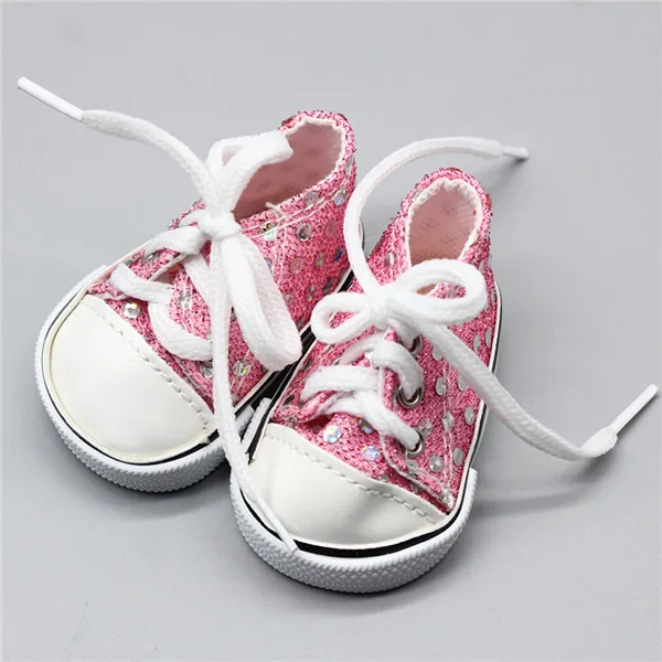 Pink Color 7 см мини-кукла Sneackers для 43 см Reborn Новая Детская кукла спортивная обувь для 18 дюймов Кукла 7 см игрушки сапоги куклы аксессуары - Цвет: Pink Color