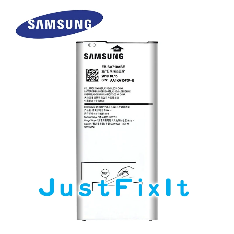 EB BA710ABE оригинальный сменный аккумулятор для samsung GALAXY A7 2016 A7100 A7109 A710 A710F подлинный