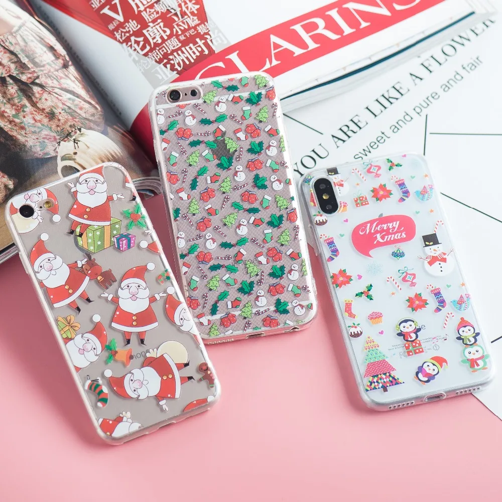 Рождественский чехол Napeyin Fruit Pine apple для iphone 7 6 S 8 Plus X 5 5S SE Мягкий силиконовый
