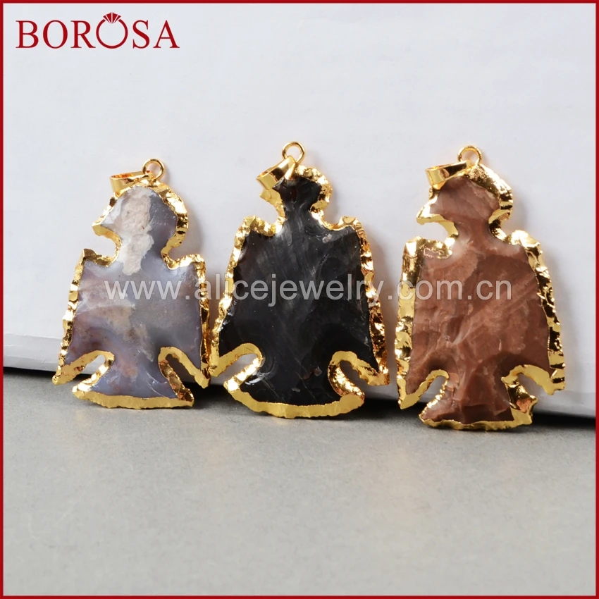 BOROSA 1 шт. высокое качество искусственная яшма резная птица подвеска из бисера
