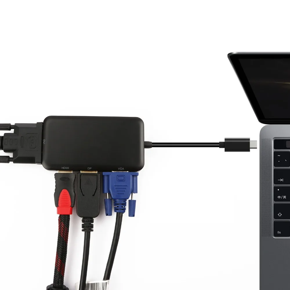 Концентратор USB C 3 1 к HDMI DP DisplayPort VGA DVI адаптер Usb Hdmi Vga 1080P видео конвертер для Macbook Dell