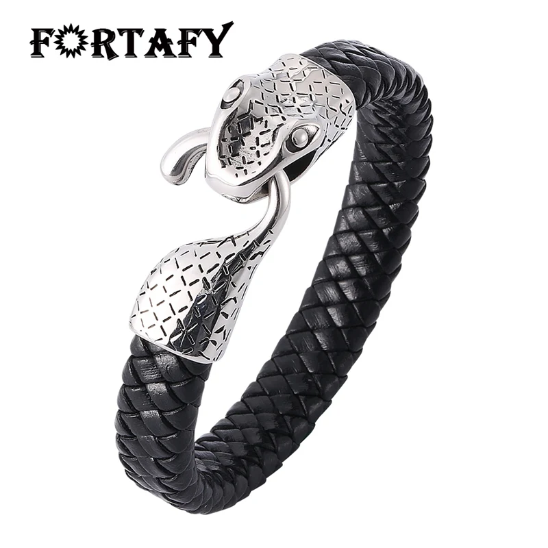 Модные мужские ювелирные изделия в стиле Панк Плетеный мужской кожаный браслет