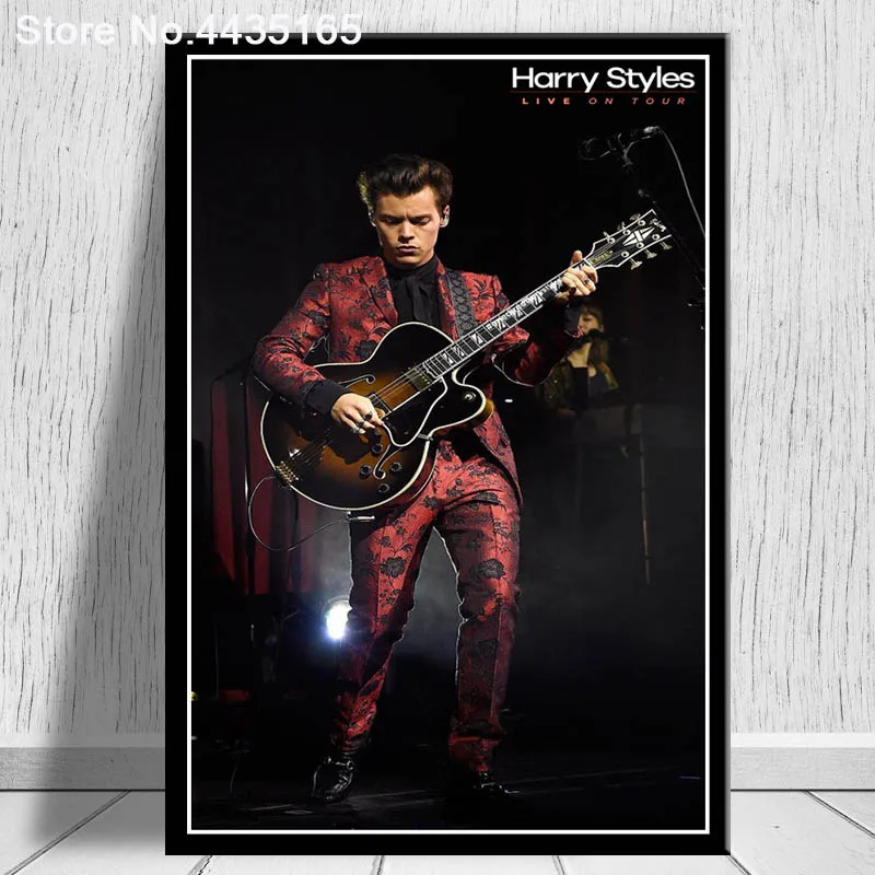 Тёмно-синий Плакаты и принты Harry Styles», певица звезда альбом музыка постер Live Холст Картина Wall Art печати для Гостиная домашний декор - Цвет: Тёмно-синий