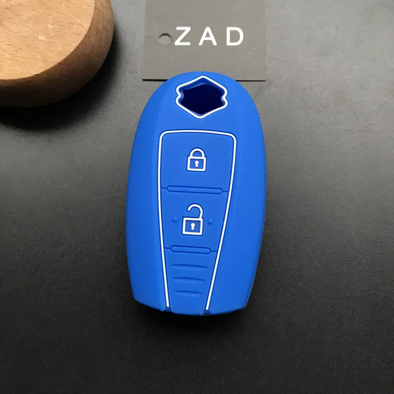 ZAD силиконовый чехол для брелка с ключом капота защитный держатель для кожи для SUZUKI Swift Sport SX4 SCORSS grand vitara дистанционный автомобильный аксессуар