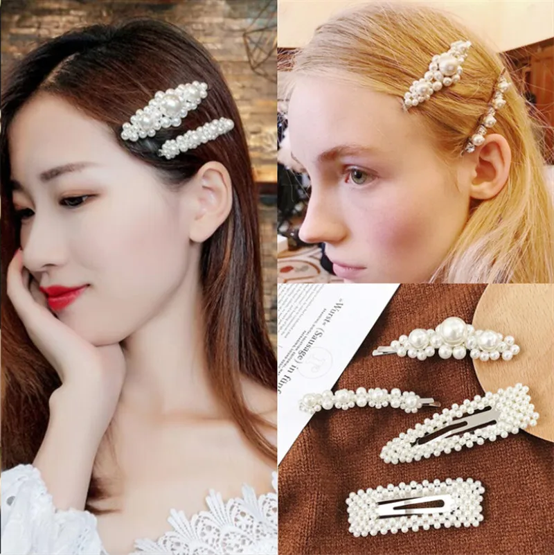 

2019 Popular Fashion Pearl Hairgrip Women Girls Hair Clips Bobby Pins Accessories For Women Barrette Hairclip Hairpin Headdress