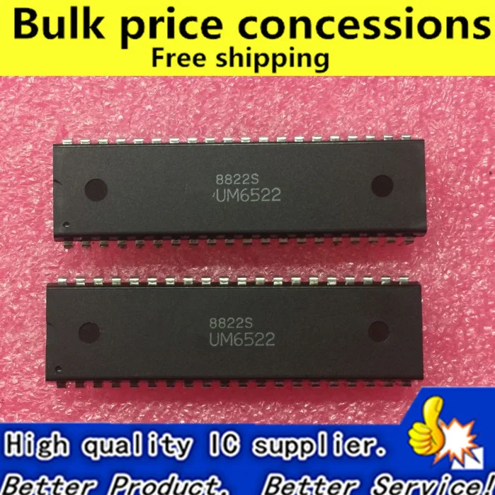 

Бесплатная доставка 2 шт./лот UM6522 UM6522A DIP-40 IC