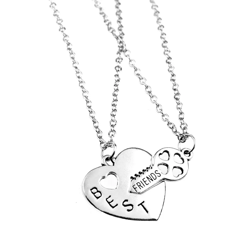 2 шт./компл. ожерелье с подвеской в виде ключа серебряная цепочка для лучшего