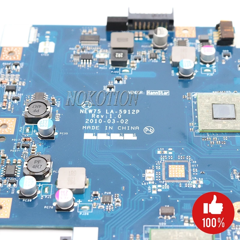 Материнская плата NOKOTION для ноутбуков Acer aspire 5551 5551G E640 DDR3 процессор NEW75 LA 5912P MBNA102001