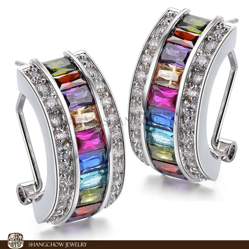 Потрясающие модные ювелирные изделия синий фиолетовый кварц гранат морганит