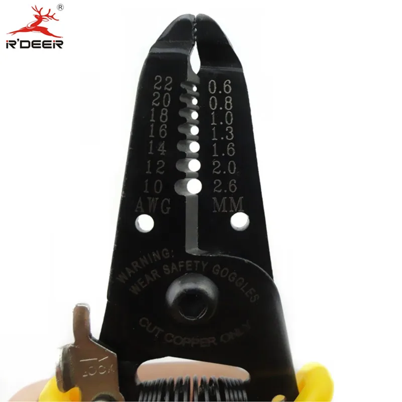 RDEER 180mm Pliers Wire Stripper Multi Tool Stripping Cutter 0.6-2.6mm Automatic Cable Cutting Scissor Hand Tools | Инструменты