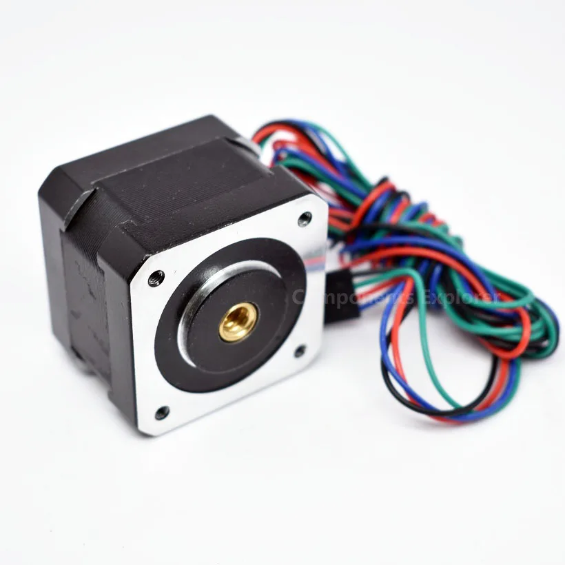 NEMA17 42BYGH34 2 фазный и 360 градусный прямой Электродвигатель с двойным выходом