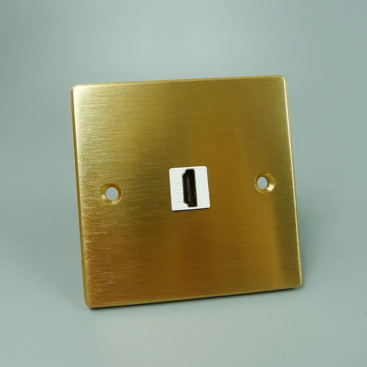 Алюминиевая настенная панель HDMI золотого цвета | Электроника
