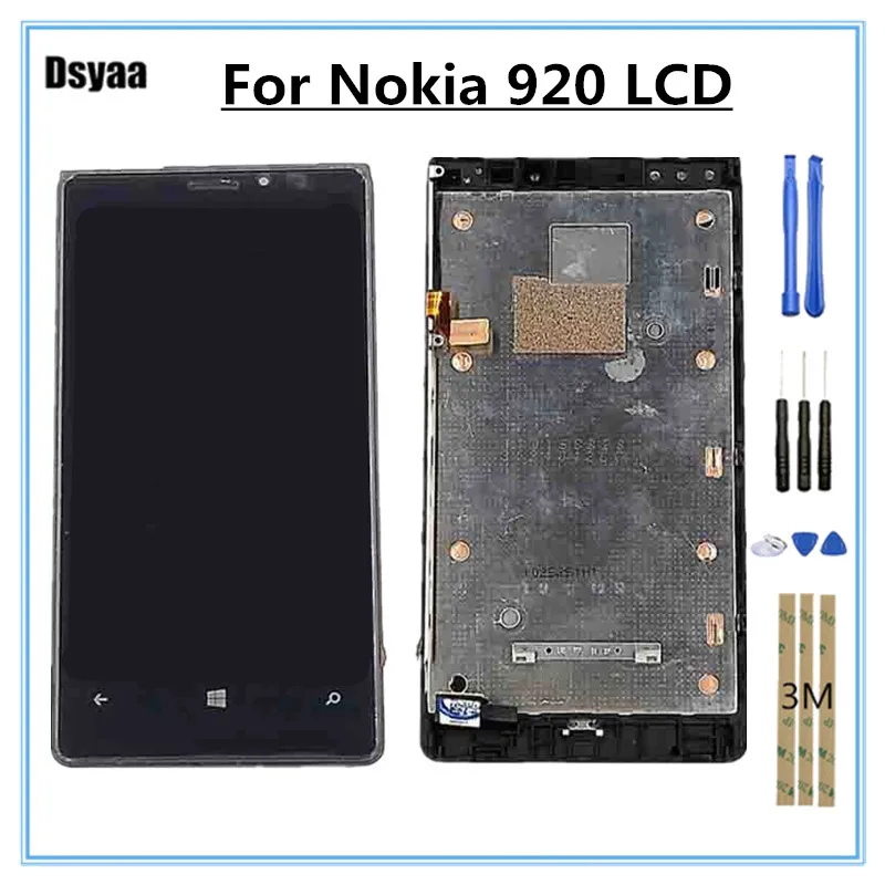 4 5 дюйма для Nokia Lumia 920 ЖК дисплей с сенсорным экраном дигитайзер панель рамкой в