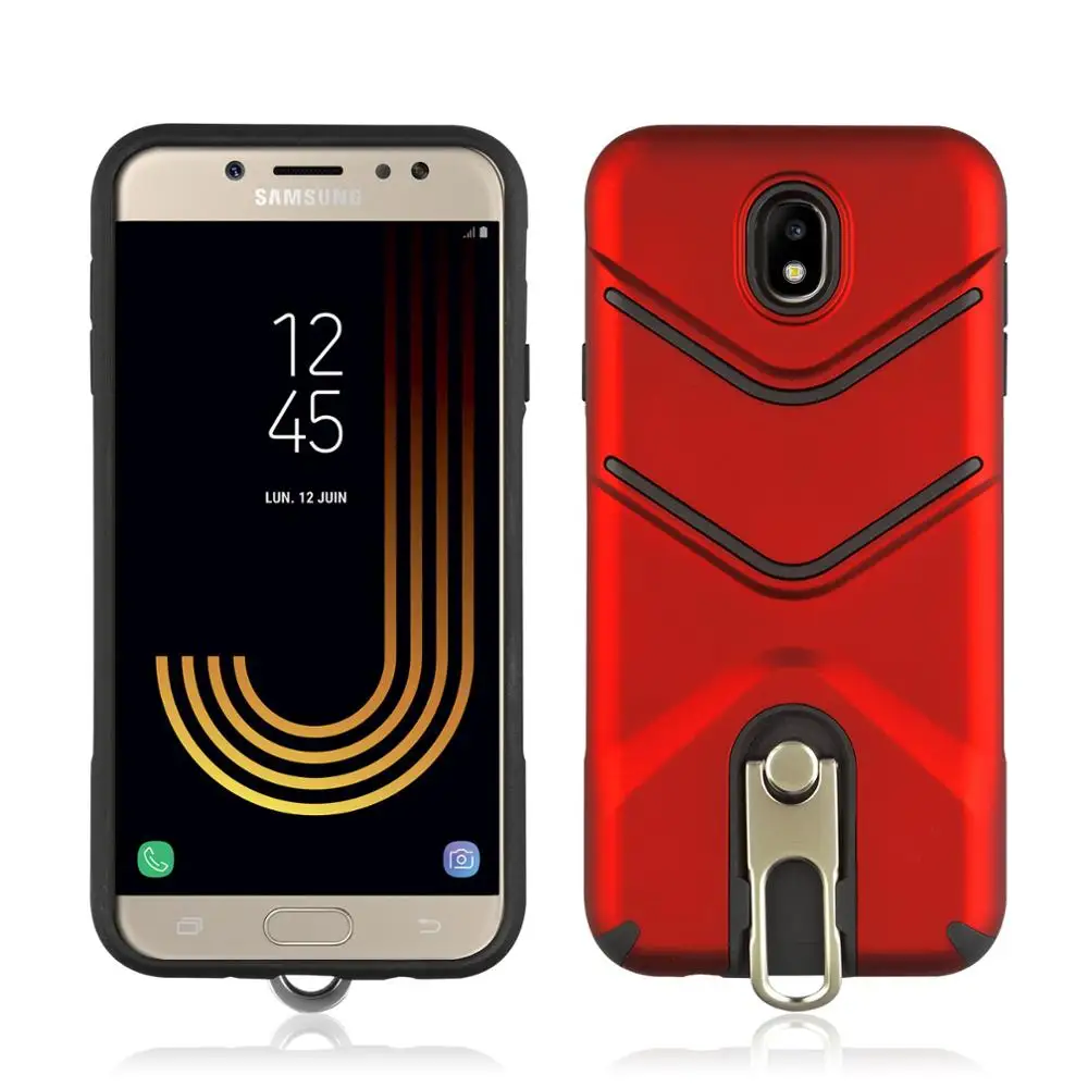 Shock Absorption Anti Skid TPU+PC Scrub With Rotating Bracket Mobile Phone Case For Samsung Galaxy J7 Pro Dirt Resistant |