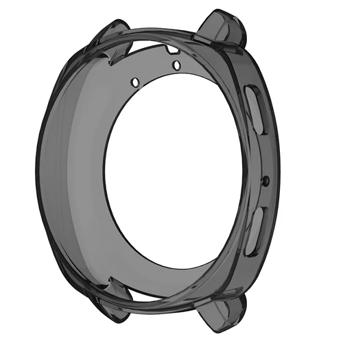 black Силиконовый чехол для samsung gear, чехол для спортивных часов, рамка для умных часов, прозрачный ТПУ резиновый защитный чехол, бампер - Цвет: black