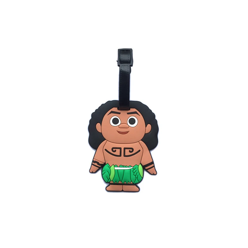 Maui Meetcute силикагель багажные бирки мультфильм брелки с изображением Моаны Мауи Пуа Свинья Имя Адрес ID этикетка чемодан доска бирка брелок - Цвет: Maui