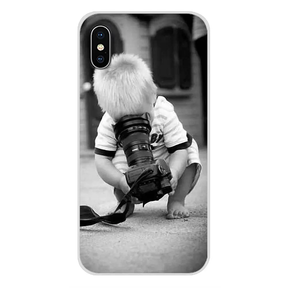 Мягкий прозрачный чехол для объектива камеры фотографа Apple iPhone X XR XS MAX 4 4S 5 5S 5C SE 6 6S