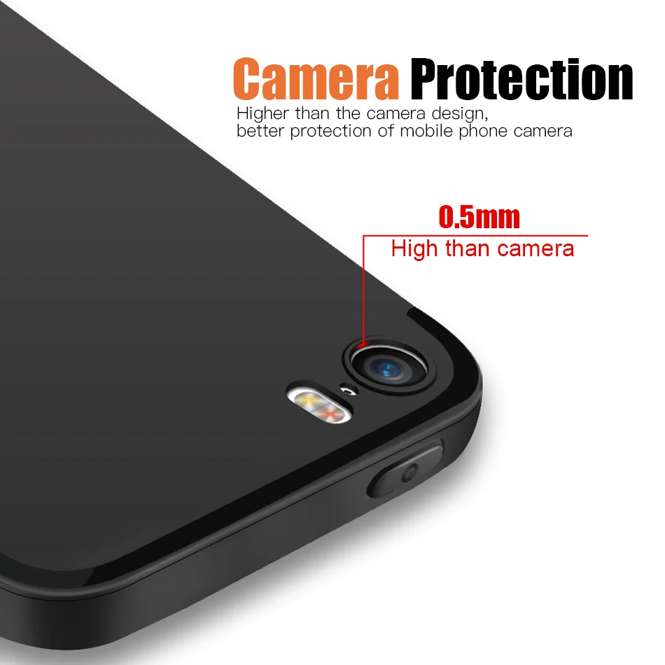 KOLPLER ультра тонкий ТПУ чехол для iPhone 5S SE Чехлы бампер легкий матовый защитный