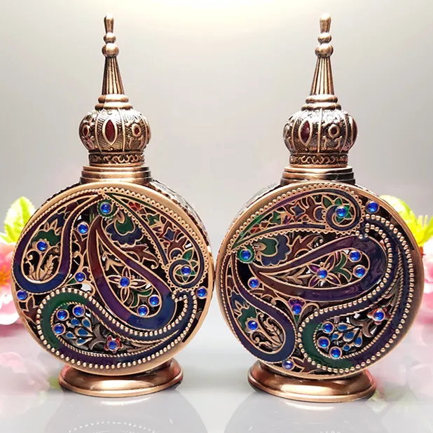 Серебряные винтажные пустые флаконы для духов 1 шт. 12 м бронзовый сплав Арабская