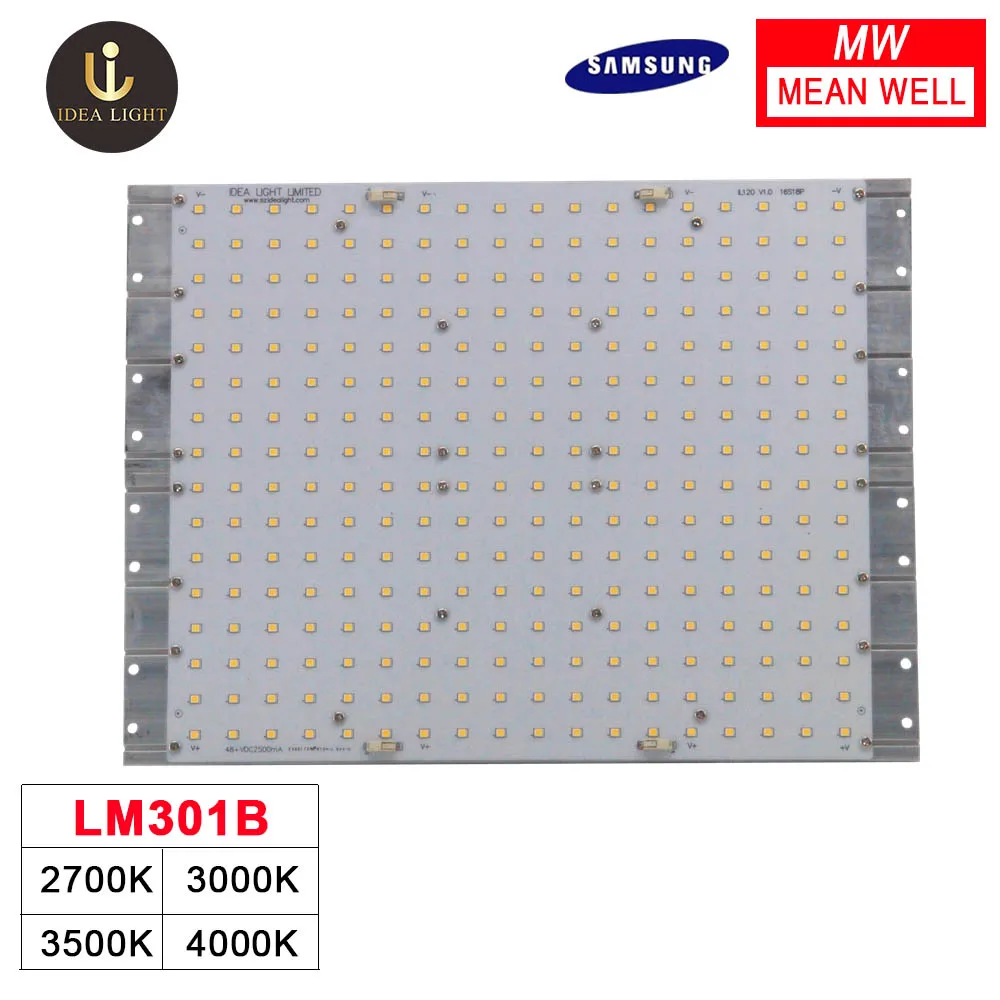Idea light 3000k 3500k 4000k samsung Квантовая плата led 288 lm301b 120 Вт Светодиодная лампа для
