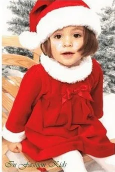 2013New arrival winter style christmas cap +dress two-piece dress 3pcs/lot red color hot sale !GQ-278 | Детская одежда и обувь