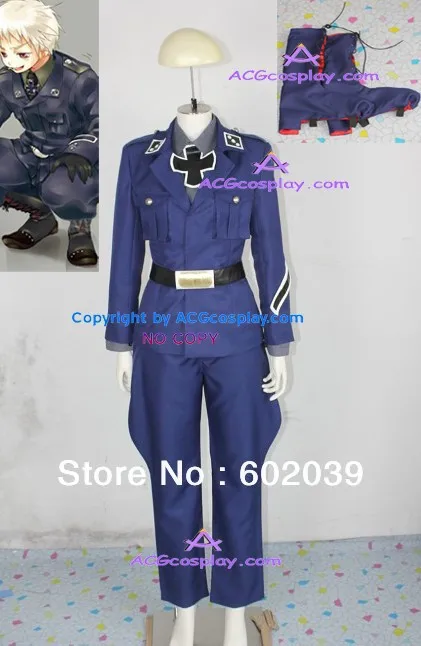 Костюм для косплея Hetalia Axis Powers победа Пруссия Гилберт билшмидт включает сапоги