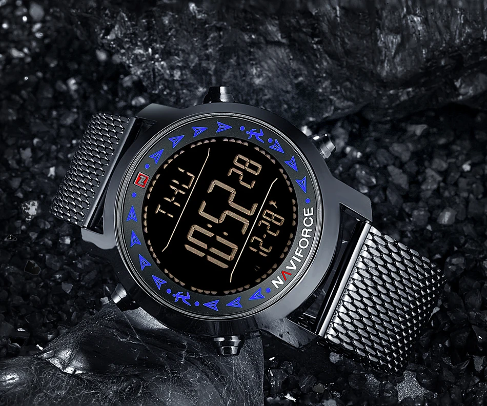 NAVIFORCE часы Мужские Цифровые водостойкий Роскошные мужские часы бренд из нержавеющей стали военные Relogio мужские спортивные часы мужские спортивные