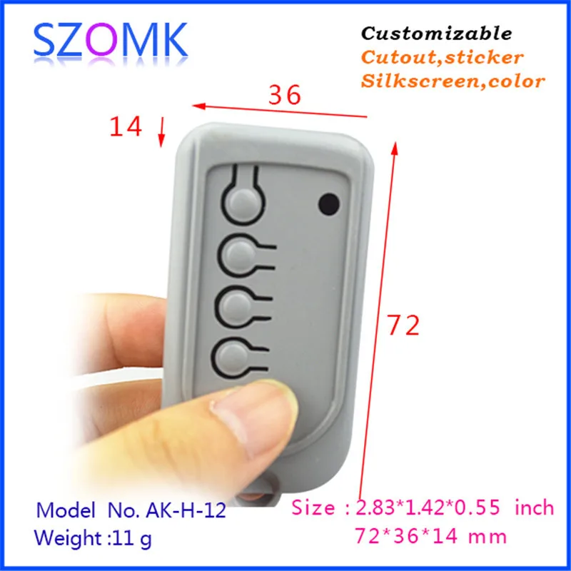 2 шт./лот серый маленький корпус из АБС пластика переключатель для электроники