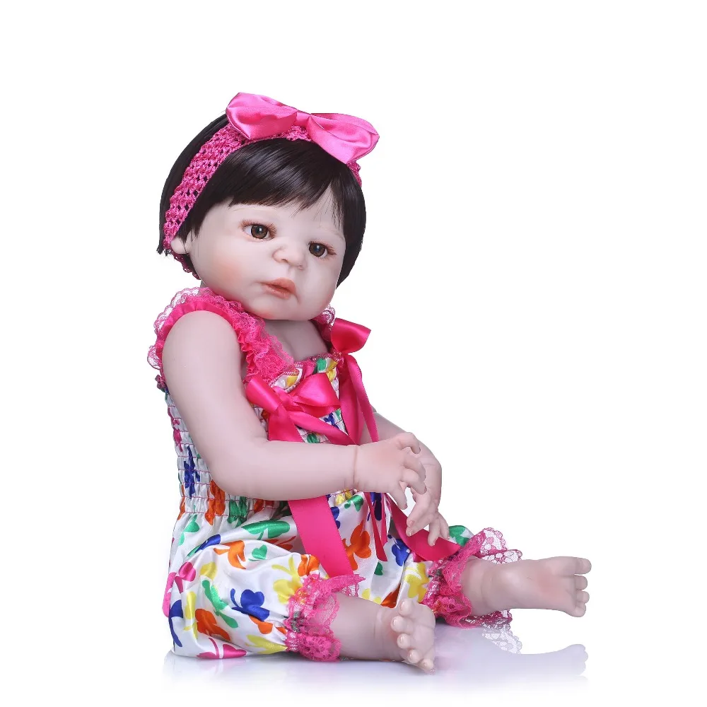 BZDOLL Lifelike Newborn Doll Full Silicone Vinyl Body Reborn Dolls Baby Princess Brinquedos Best Birthday Gifts for Girl | Игрушки и