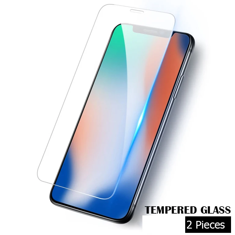 2 шт протектор экрана для Apple iPhone XR XS MAX X защитная пленка из закаленного стекла 7 8 6S
