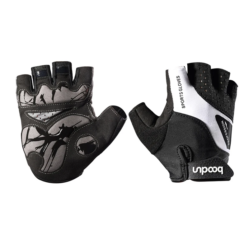 Boodun Half Finger Summer Shockproof Cycling Bike Gloves Outdoor Sports Accessories non-slip breathable Road Bicycle | Спорт и