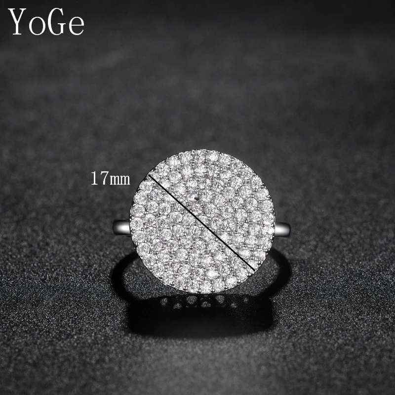 YoGe свадебные и вечерние ювелирные изделия для женщин R2560 модный дизайн AAA CZ Кольцо