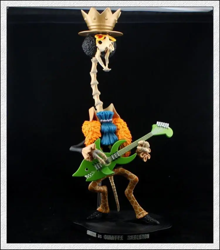 

Экшн-фигурка ONE PIECE COS, жираф Брук, ПВХ, 34 см, Подарочные игрушки, куклы, комикс, мультфильм, Коллекционная модель аниме