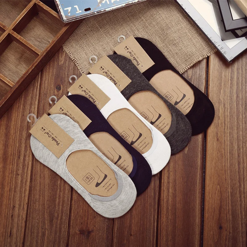 5 Pairs/lot Mens Socks Cotton Casual Solid Color Boat Summer Autumn Style Businness Thin Anti-beriberi Male Sock Slippers | Мужская