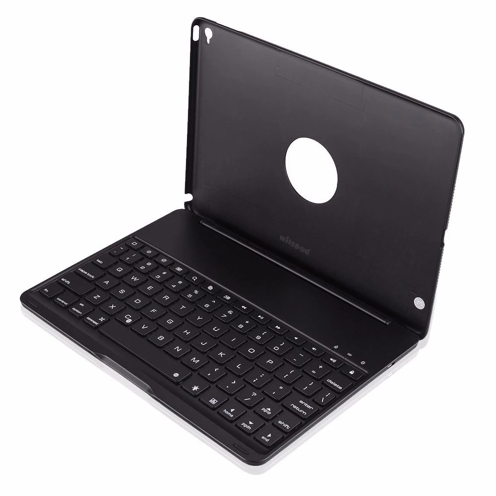 

Luxury Bluetooth Keyboard Case For Air 2 Air 1 New iPad 9.7 Inch, LED Backlight +Aluminum Body