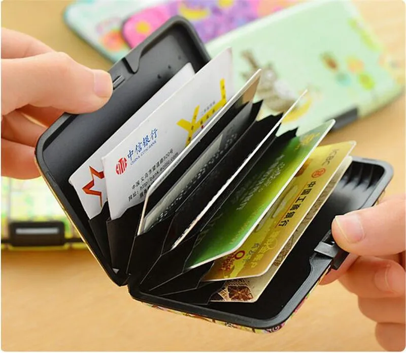 7 бит слота большой Ёмкость Новый Бизнес карты сумки Для женщин мужчин и