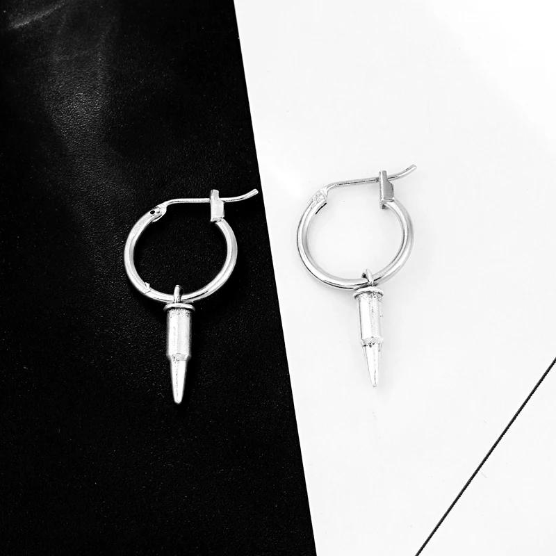 1 пара готических сережек с кулоном в виде пули для женщин и мужчин цветные