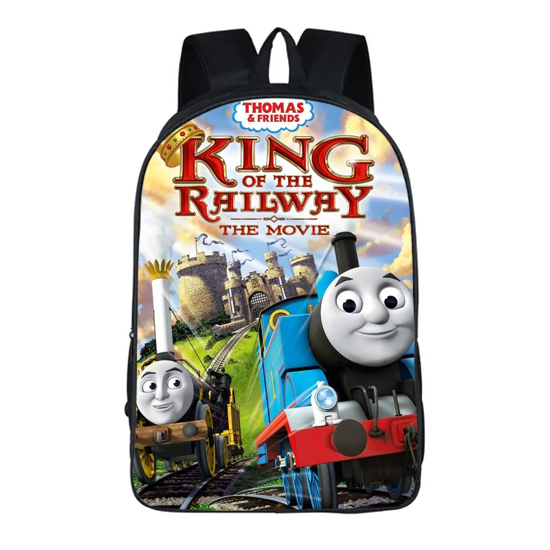 King of the Railway New Term Boys Girls School Bag Cartoon Printing Fashion Backpack Kids Children Mochila | Мужские рюкзаки