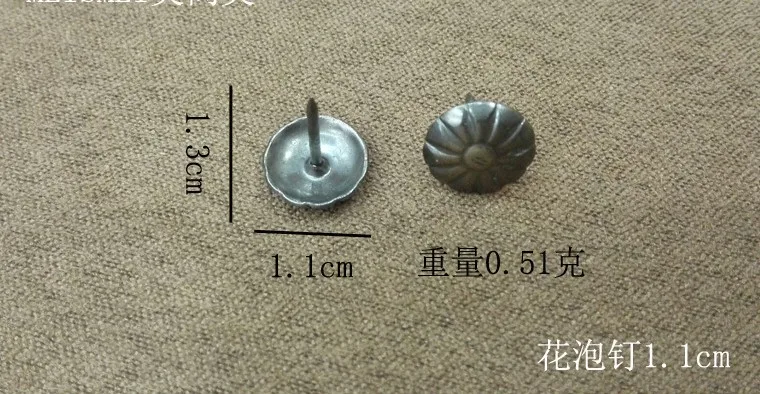 1.1 x 1.3cm 100 шт гвозди для обивки, античная латунь, бронзовая Шпилька, шпильки для дверей, поролоновые гвозди для шкафов, оружейные гвозди, позолоченные шпильки "кошачий глаз" - Цвет: 1.1 x 1.3cm