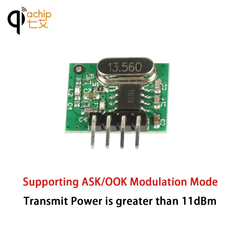 QIACHIP 433 мгц радиочастотный передатчик Супергетеродинный ASK модуль DC 1CH для MCU Arduino