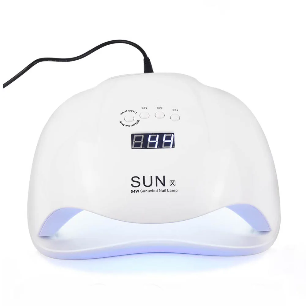 SUNX54/40/36 Вт УФ лампа Светодиодный лампа для ногтей для маникюра ногтей Сушилка для ногтей гели две стороны лампа инфракрасного зондирования ЖК-дисплей Дисплей - Цвет: 54W SUNX