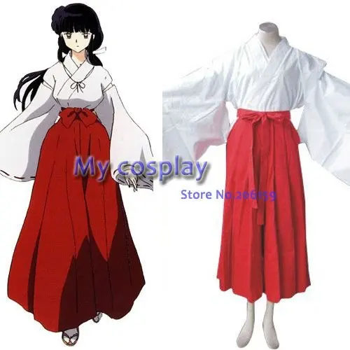 

Аниме InuYasha Kikyo платье для костюмированной вечеринки, платье для Хэллоуина, одежда для костюмированной вечеринки, бесплатная доставка