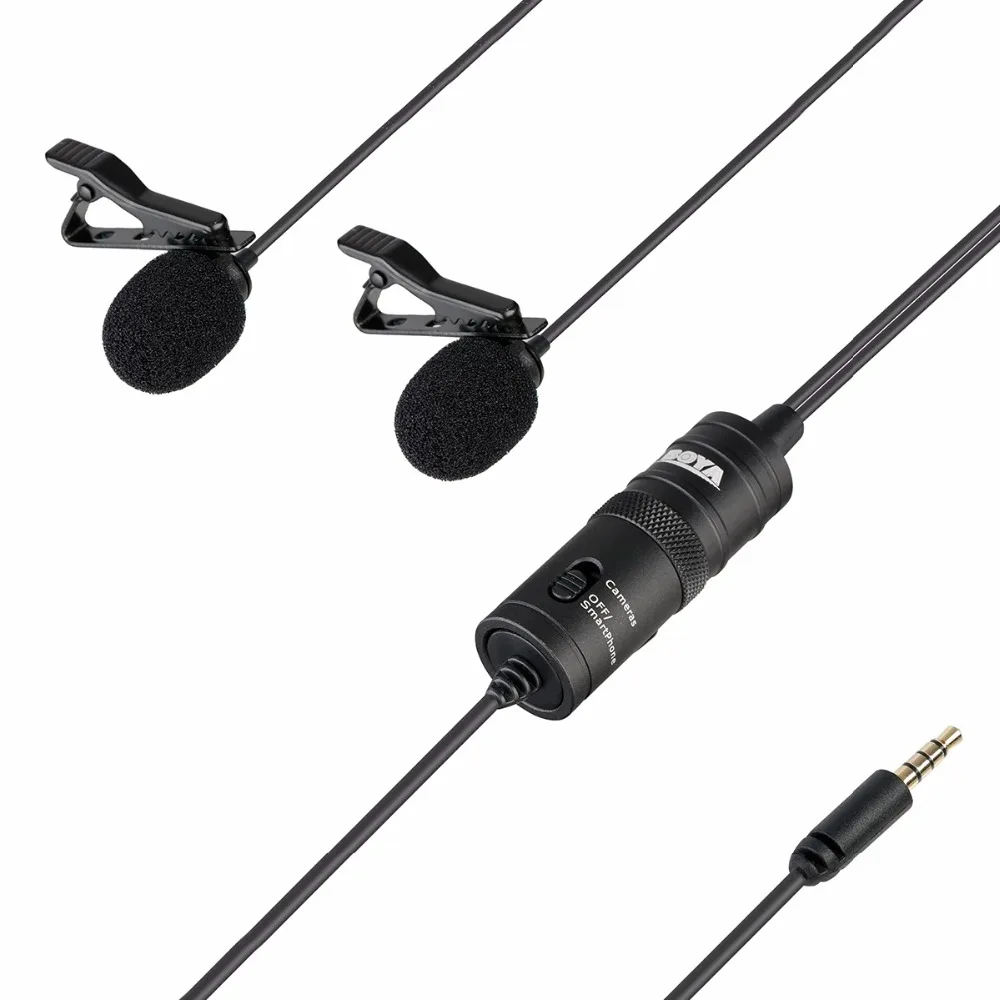 BOYA BY M1DM Label Lavalier микрофон 6 м boya3.5мм конденсаторный для iPhone samsung huawei смартфонов