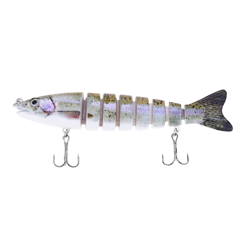8 сочлененных секций приманки Swimbait Жесткий Рыбалка живца снасти крюк|Наживки для
