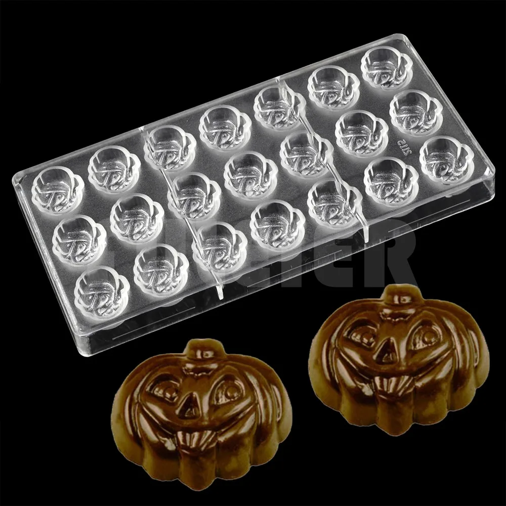 

DIY Halloween Pumpkin Shaped chocolate mold,baking pastry confectionery Candy Mold Kitchen Gadgets Polycarbonate Chocolate Mold