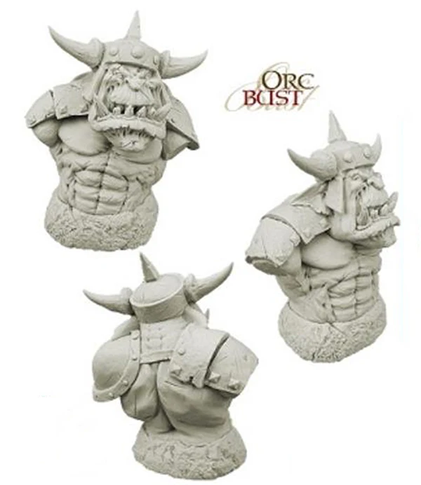 Неокрашенный комплект 1/10 80 мм Мужской Orc бюст воин солдат фигурка исторический