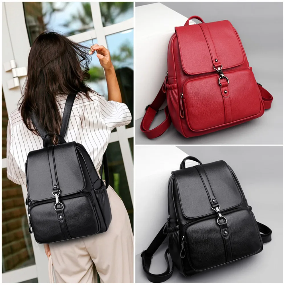 Роскошные женские кожаные рюкзаки Сумки На Плечо Дизайнерские женские Mochila школьные рюкзаки для девочек большой емкости рюкзак для деловых поездок