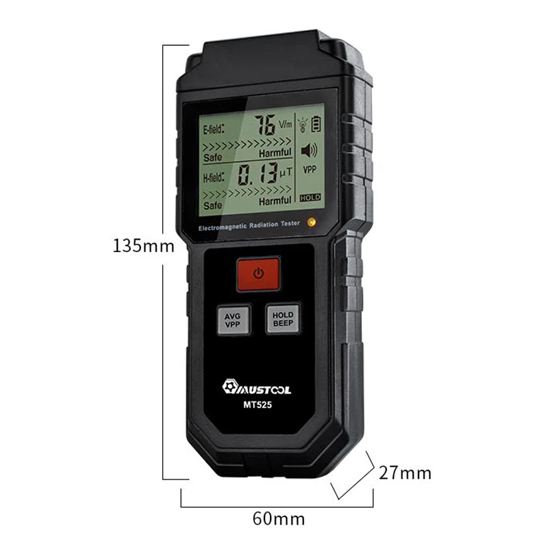 Мини электромагнитное излучение поле Экранирование защиты Детектор EMF тестер цифровой ЖК-дисплей метр измерения для компьютера телефона