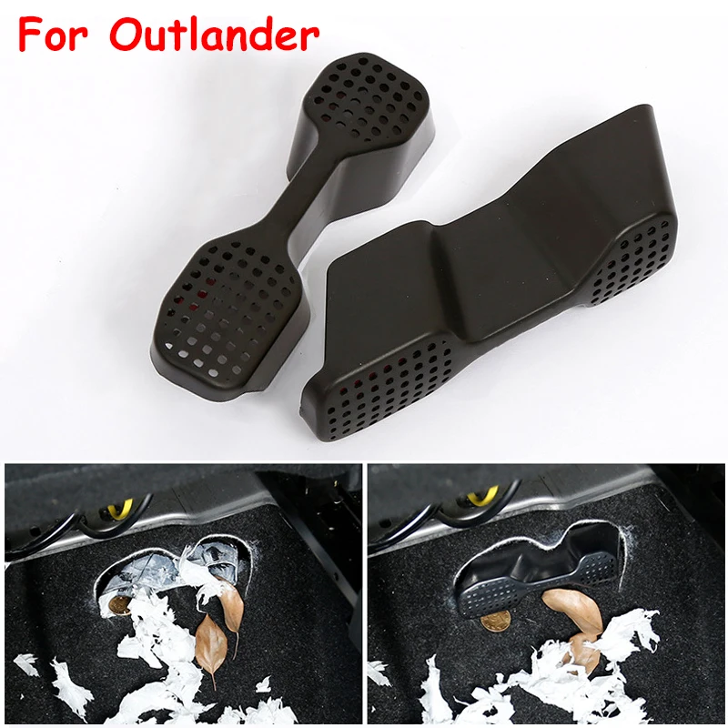 2pcs Auto Car Floor Air Vent Cover For Mitsubishi Outlander 2013-2018 Under Rear Seat Duct Conditioner Outlet Crille Net | Автомобили и