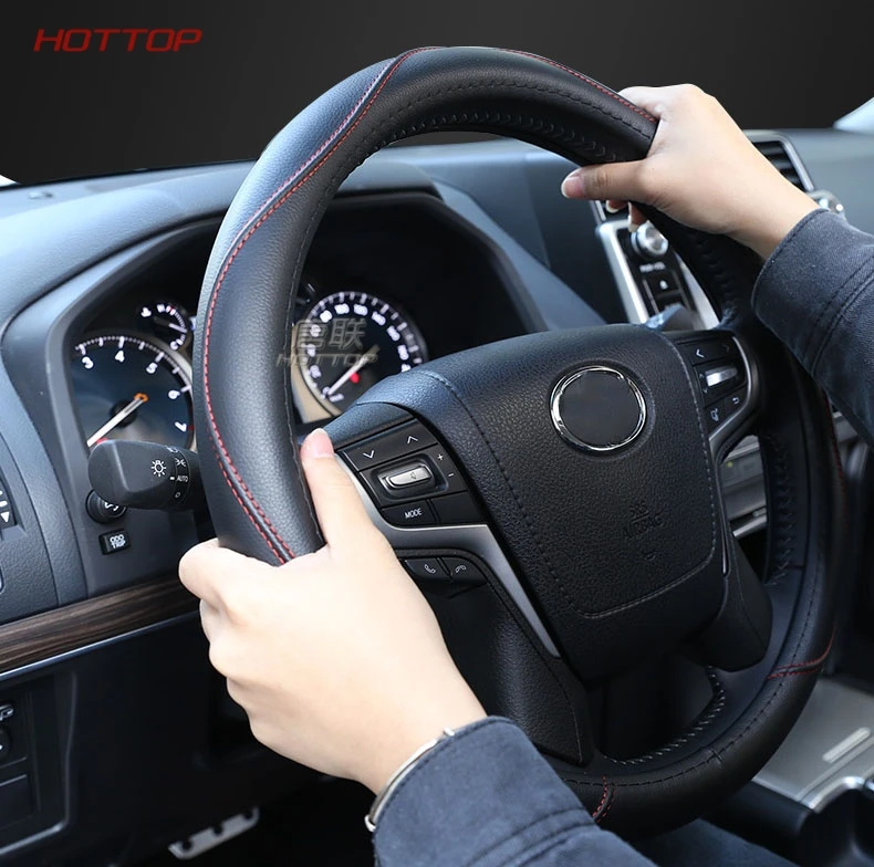 Кожаный чехол рулевого колеса автомобиля для toyota LAND CRUISER Land Cruiser 200 Prado 150 120 автомобиля 2010